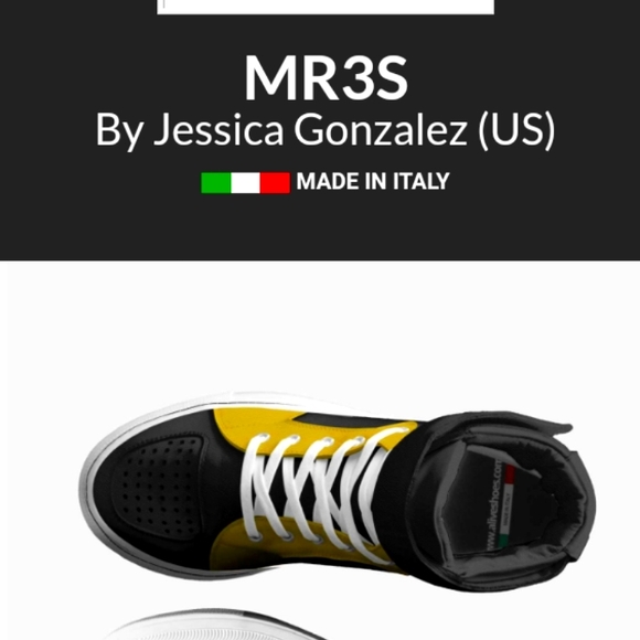 Unisex athletic shoes, various U.S. sizes. Made in Italy. Custom made. Limited